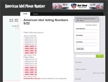 Tablet Screenshot of americanidolphonenumber.com